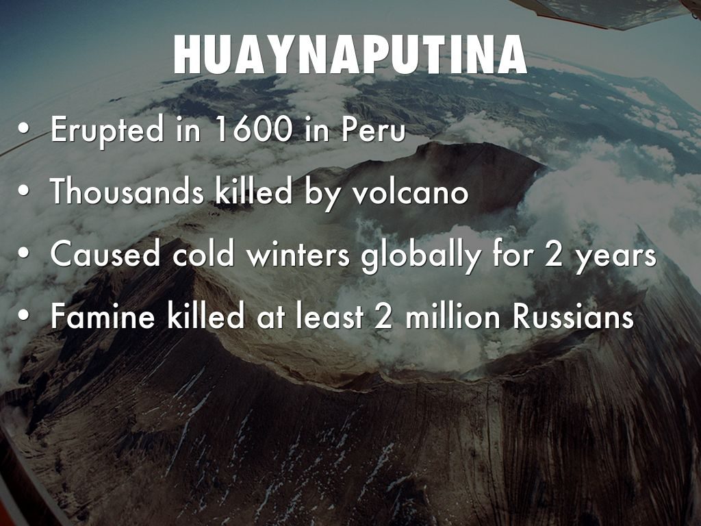 Vulkán Huaynaputina v datech.